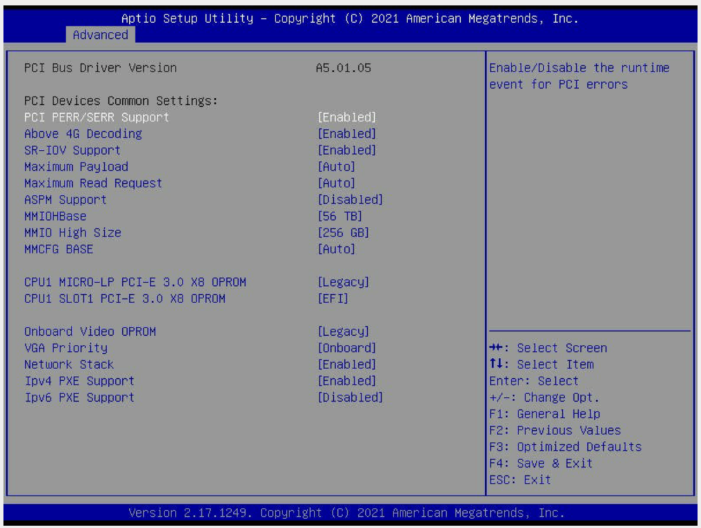 Screenshot 3: PCIe/PCI/PnP Configuration