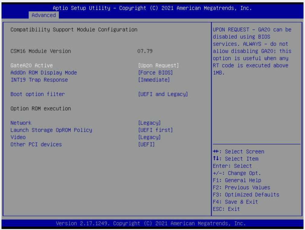 Screenshot 4: CSM Configuration